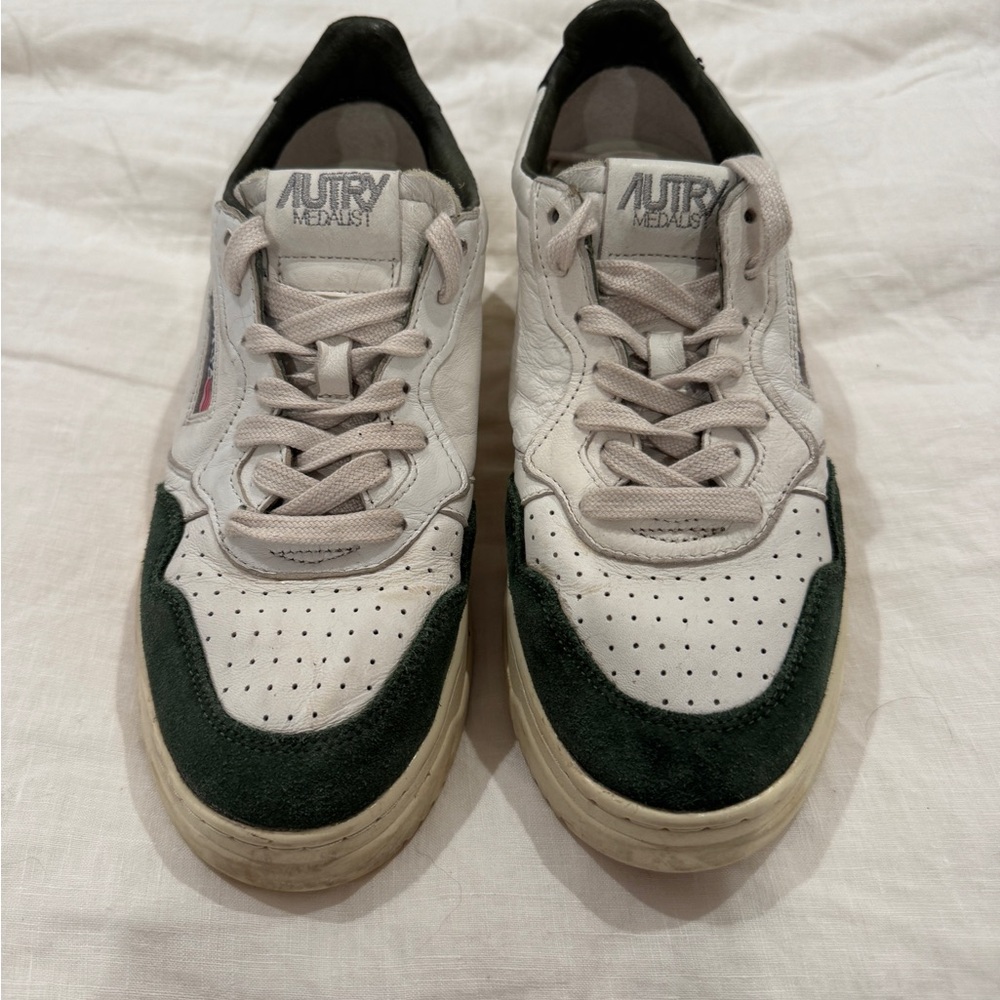 White and Green Sneakers